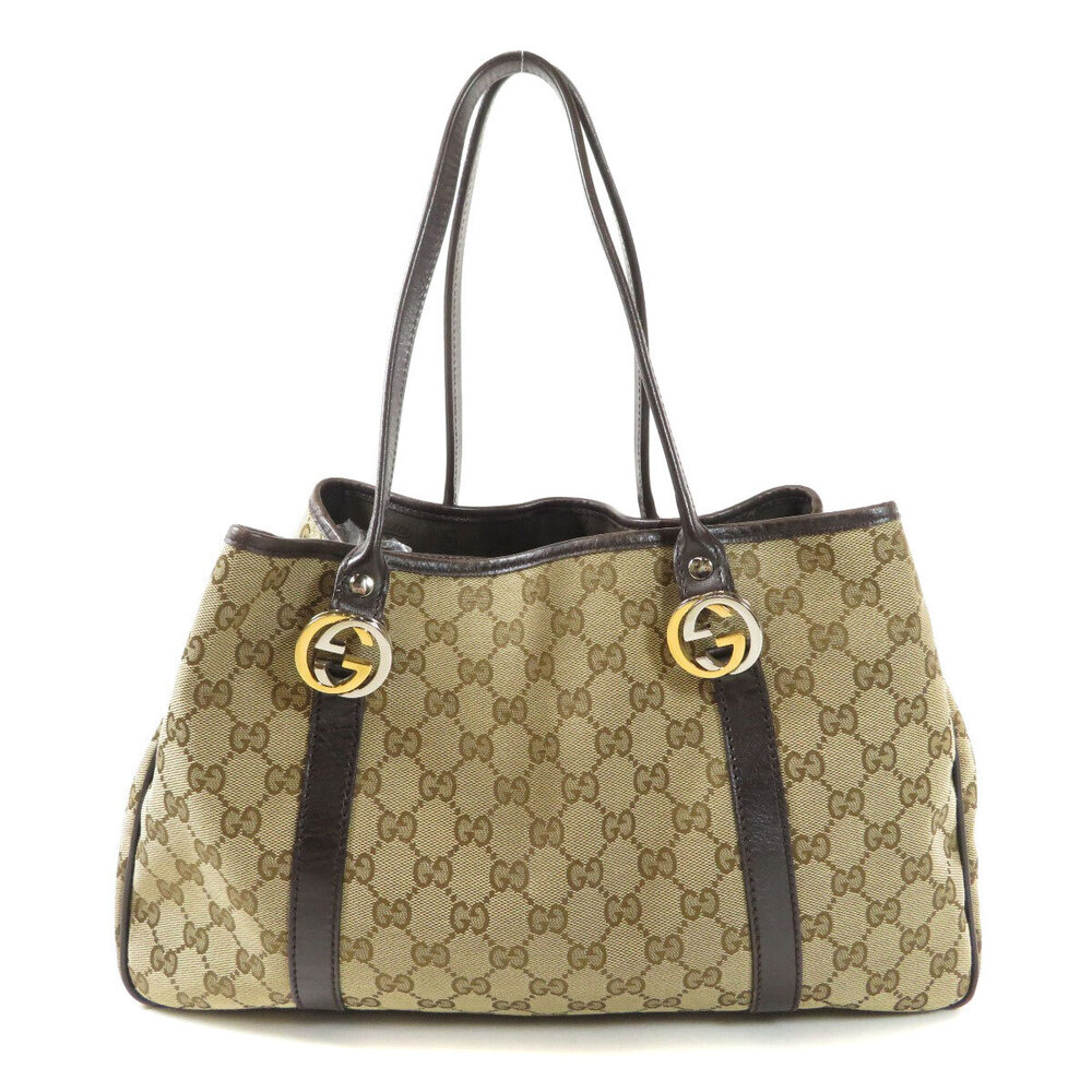 Gucci Tote interlocking G Bag GG signature Brown monogram Twins